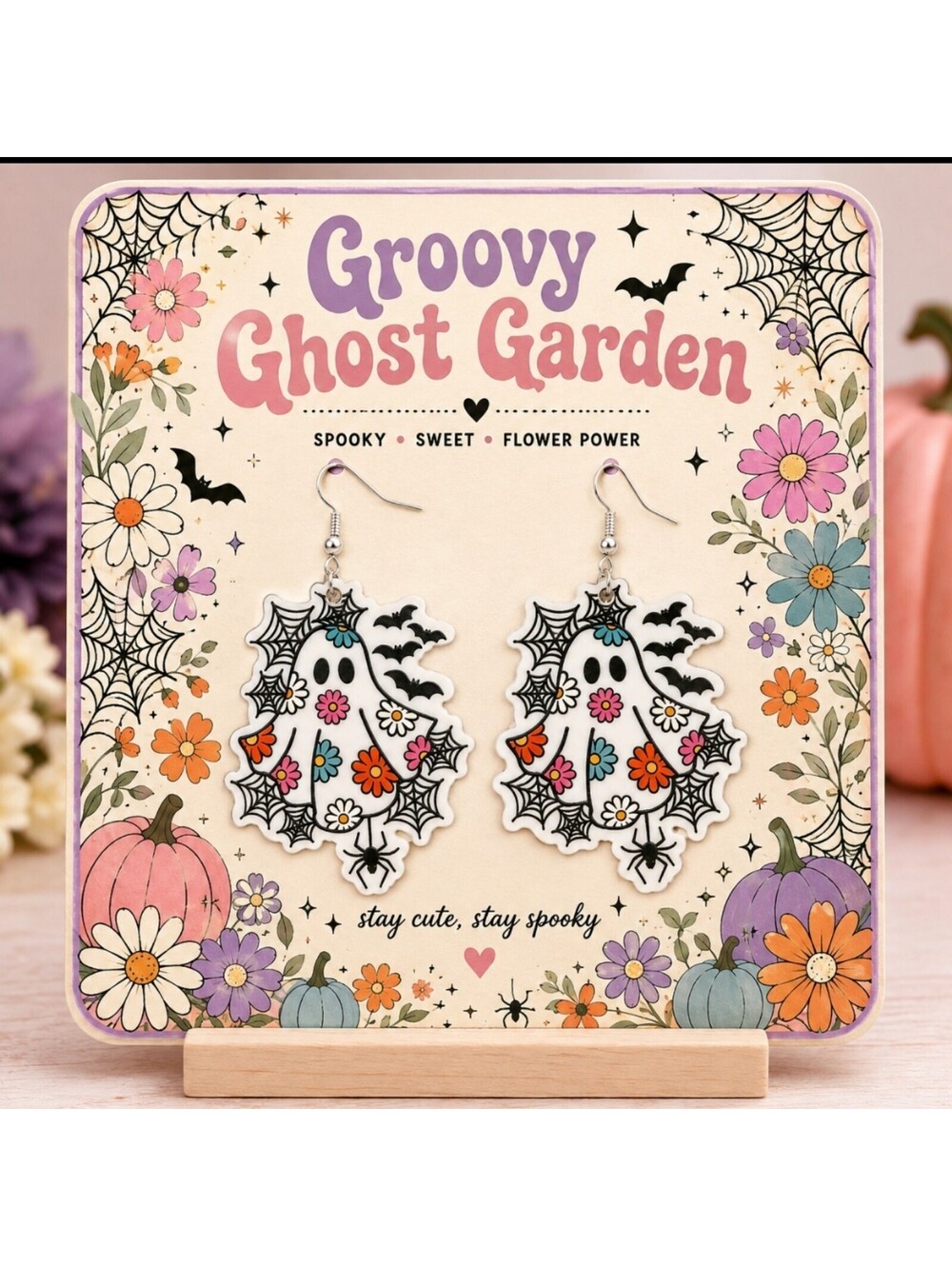 Groovy Ghost Earrings